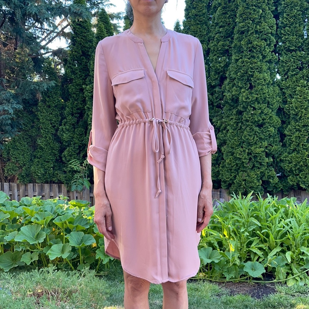 Blush Shirt Dress